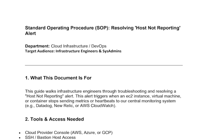 write professional sops and procedures